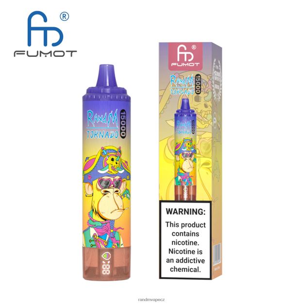 Fumot RandM Tornado 15000 vape zařízení s baterií a displejem džusu verze 1 ananasový led RandM tornado CZ - 0244R23
