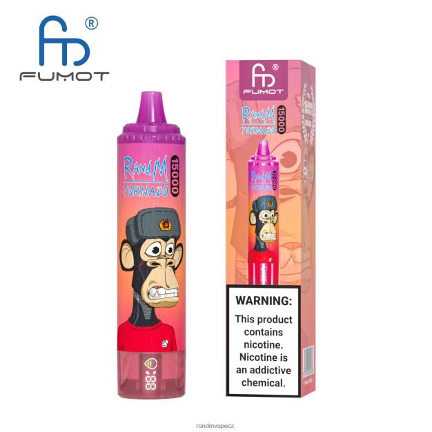 Fumot RandM Tornado 15000 vape zařízení s baterií a displejem džusu verze 1 ananasový led RandM tornado CZ - 0244R23