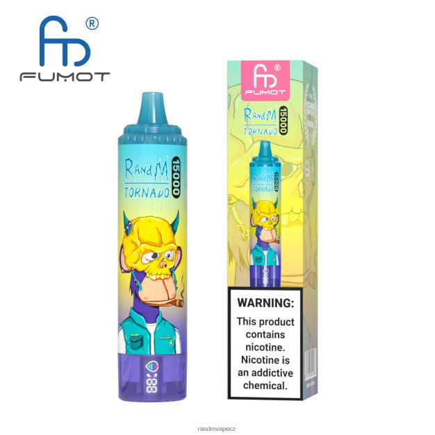 Fumot RandM Tornado 15000 vape zařízení s baterií a displejem džusu verze 1 ananasový led RandM tornado CZ - 0244R23
