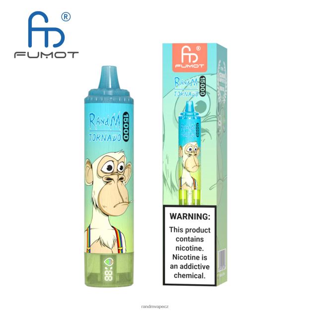 Fumot RandM Tornado 15000 vape zařízení s baterií a displejem džusu verze 1 ananasový led RandM tornado CZ - 0244R23