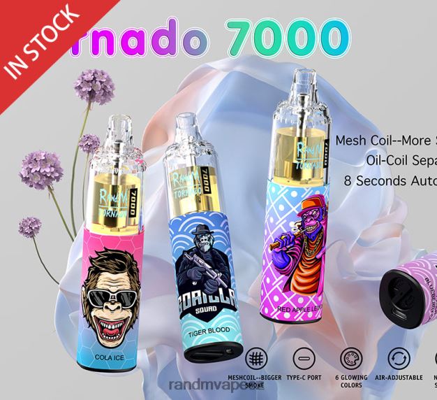 RandM Tornado 7000 airflow control vape zařízení 1ks smíšené bobule RandM tornado online shop - 0244R176