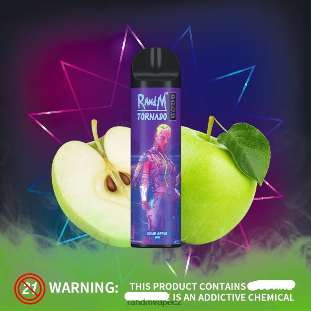 RandM Tornado 8000 airflow control vape zařízení 1ks granátové jablko led RandM tornado online shop - 0244R246