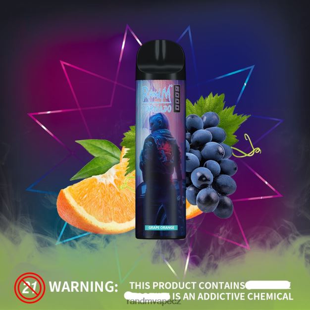 RandM Tornado 8000 airflow control vape zařízení 1ks granátové jablko led RandM tornado online shop - 0244R246