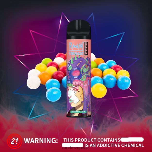 RandM Tornado 8000 airflow control vape zařízení 1ks kuželky cukroví RandM vape CZ - 0244R242